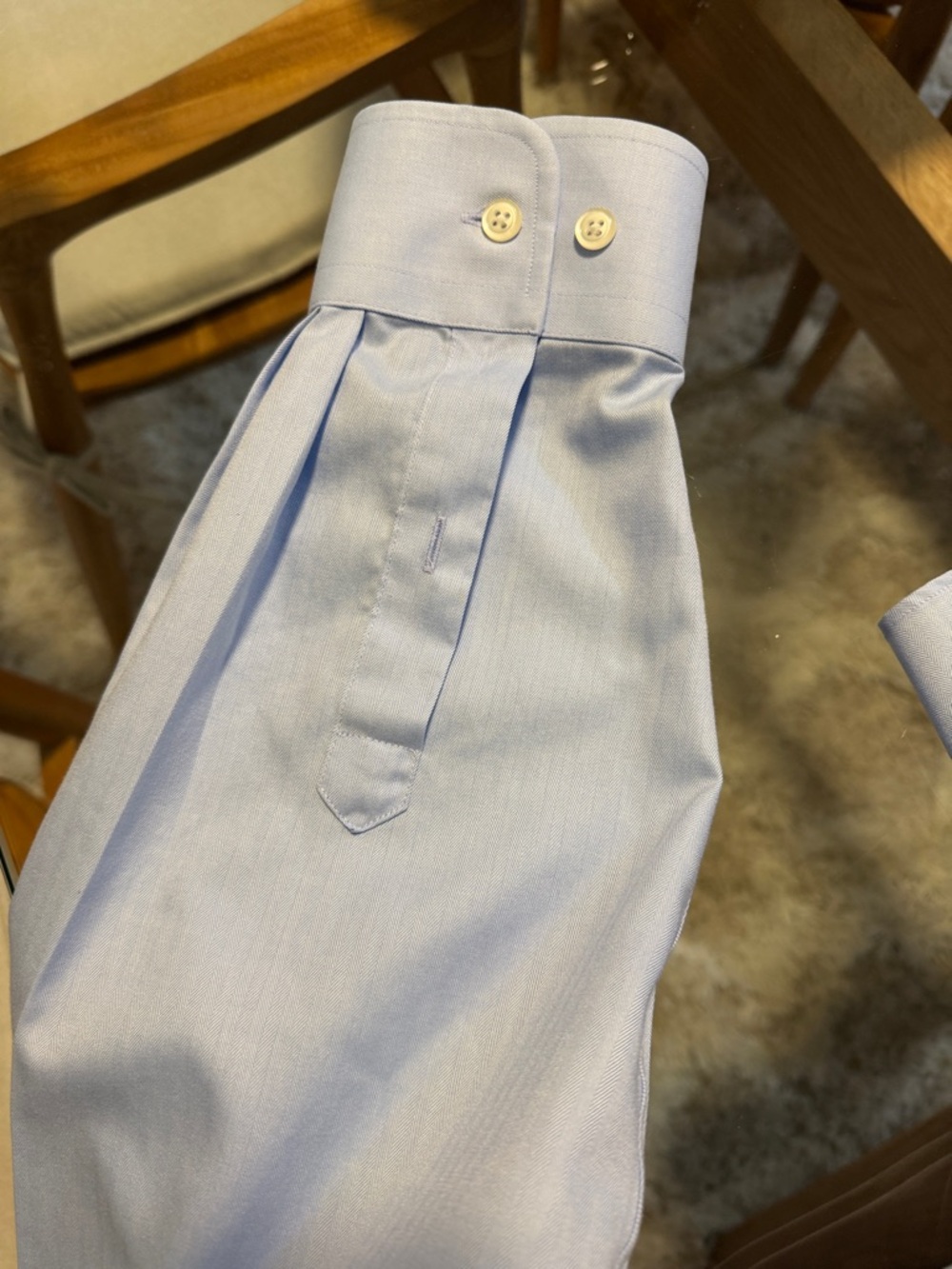 Joseph Abboud Men's Light Blue Point-Collar Dress Shirt - Picture 7 of 10